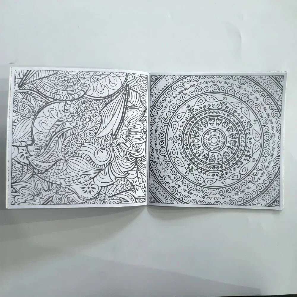 1 peça 24 páginas mandalas flor livro de colorir para crianças adulto grafite desenho livro de colorir conjunto arte material escolar
