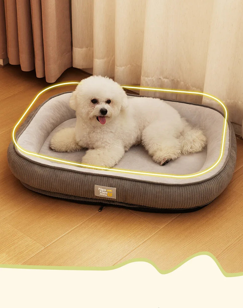 Cat and dog bed, dog mat, removable and washable sleeping mat, small and medium-sized dog pet sofa, cat bed