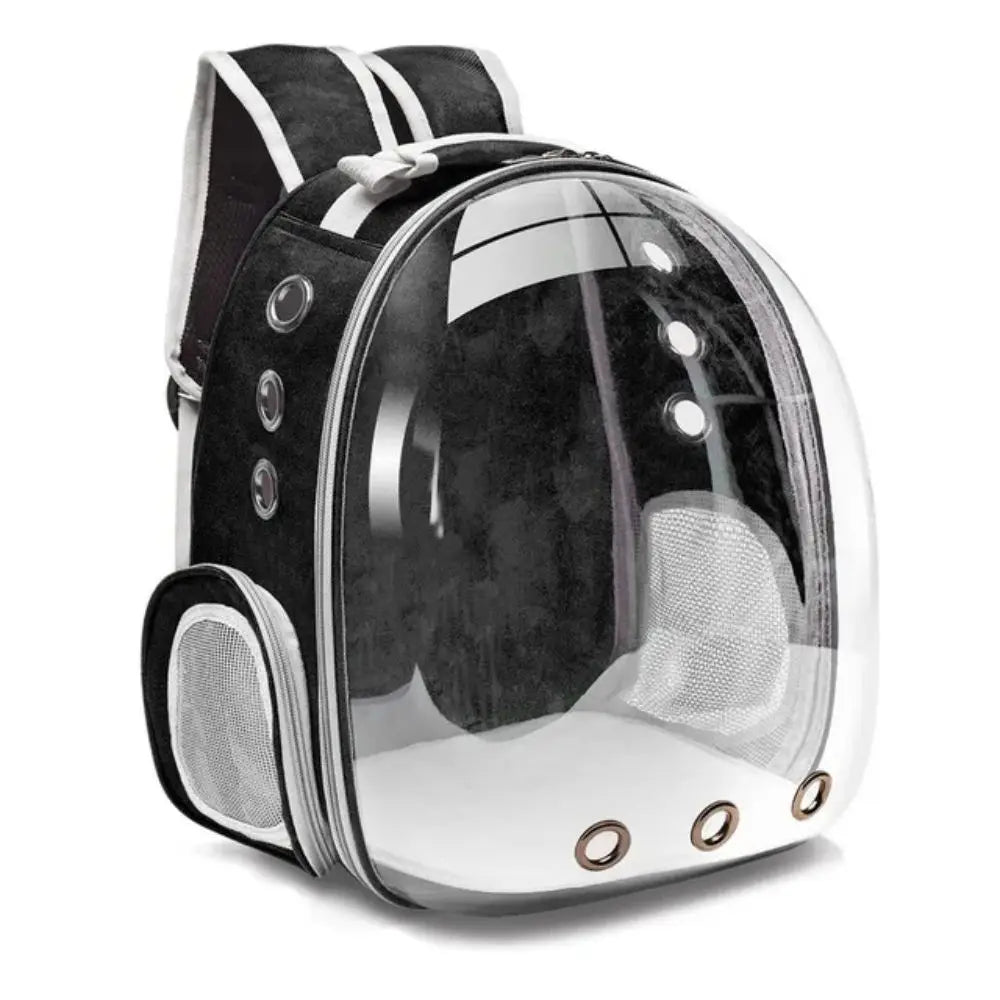 Mochila para transporte de animais de estimação, cápsula transparente, mochila para animais de estimação, filhotes, gatinhos, pássaros, transportadora respirável para viagem