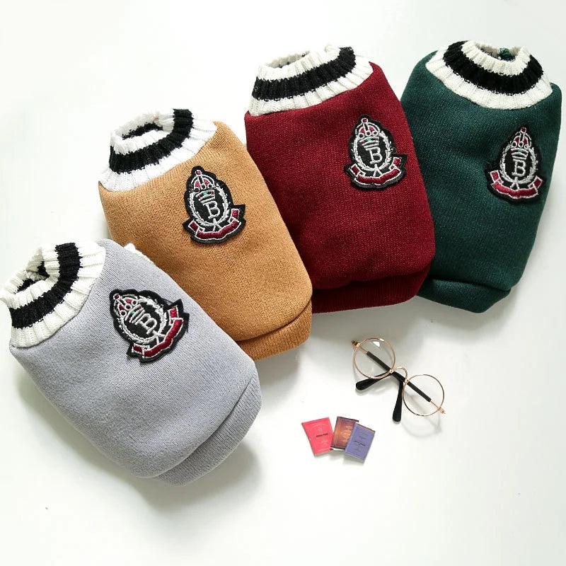 Warm Knit Vest for Pets, Dog and Cat Clothing, Cat Supplies, Many Colors and Sizes, Autumn and Winter