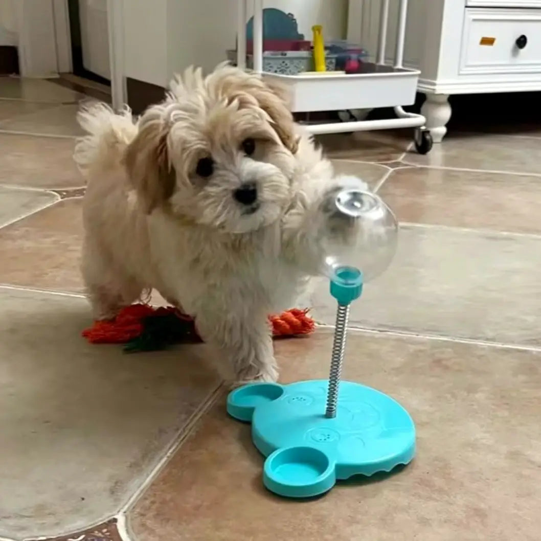 Dog Swing Feeder Ball Self-Entertainment Gadget, Shake & Feed Toy for Teddy, Bichon, Pomeranian & Other Pets