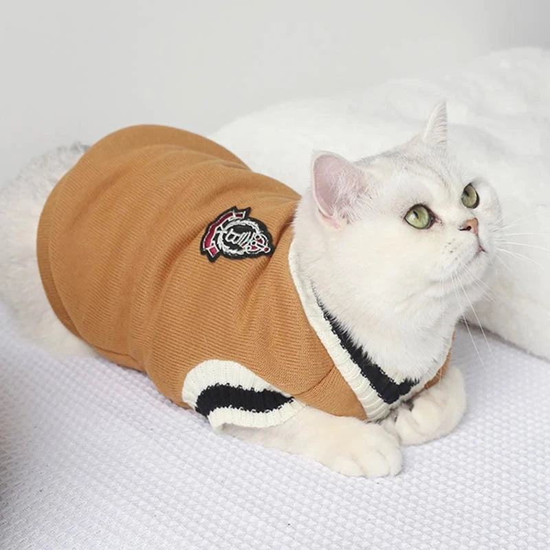 Winter Cat Dog Sweater Pullover Pet Clothes Small Dog Vest Puppy Jacket Kitty Costume Cats Outfit Warm And Cozy Pet Clothing