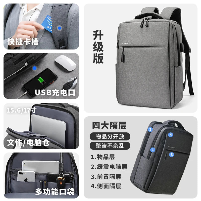 Mochila para laptop 40L durável de 17 polegadas para homens e mulheres com porta de carregador USB e capa para bagagem, bolsa resistente para faculdade para Macbook