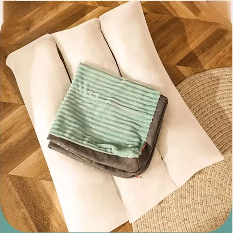 Soft Pet Dog Bed Winter Warm Dog Sleeping Mat Corduroy Pet Mat for Cats Dogs Fluff Sleeping Removable Pet Beds Pet Supplies