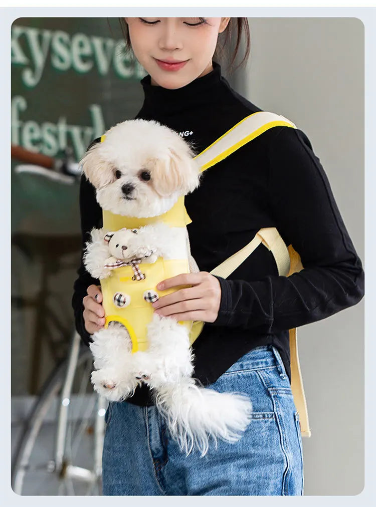 Bolsa de transporte para cães de estimação, bolsa de mão portátil para filhotes de quatro patas, mochila de ombro, colete, corda de tração para Yorkshire