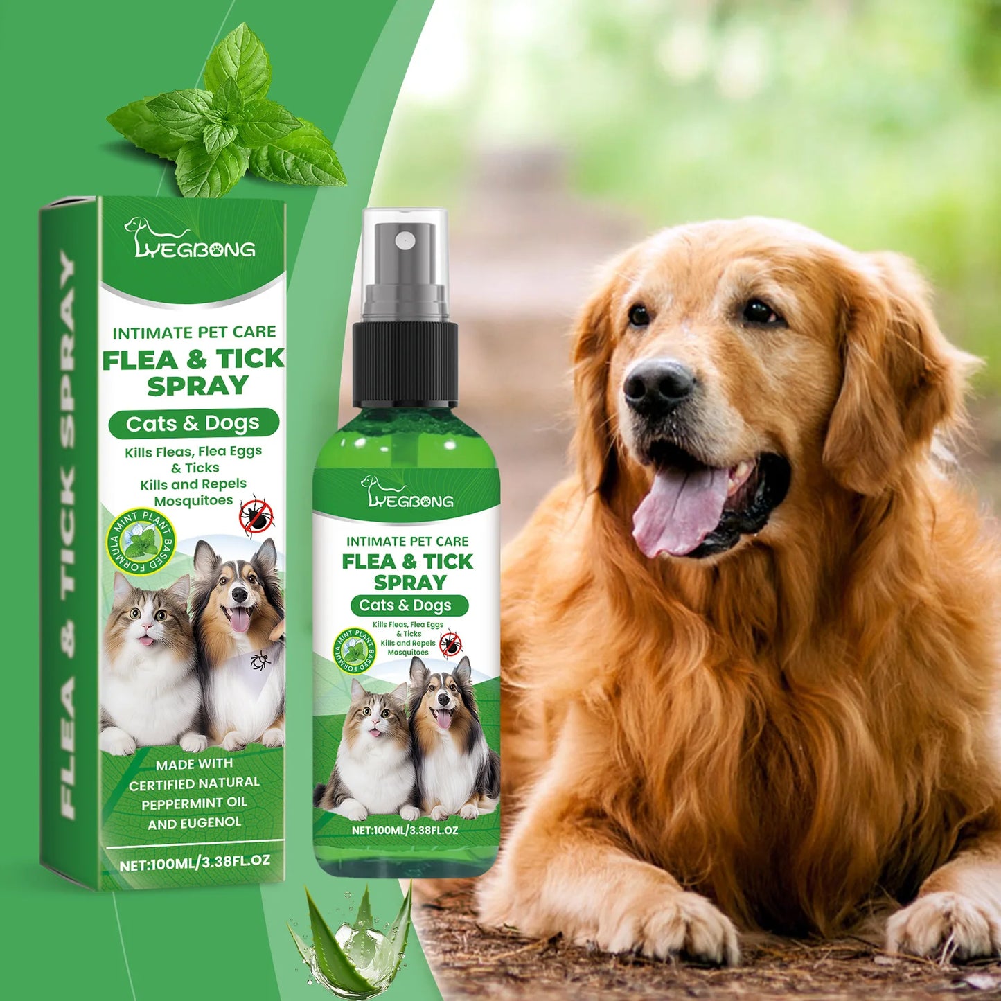 Spray removedor de ácaros para gatos e cães, mata pulgas, alivia coceira, remove carrapatos, tratamentos para alergia em gatos, spray anti-piolhos e insetos para cuidados com a pele de animais de estimação
