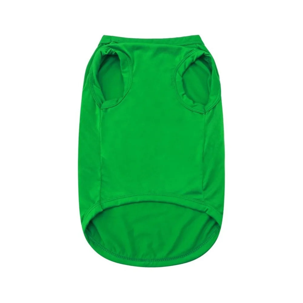 Camiseta estampada para animais de estimação, feita de material de fibra para lazer interno e externo, entretenimento, proteção solar, roupas para cães e gatos
