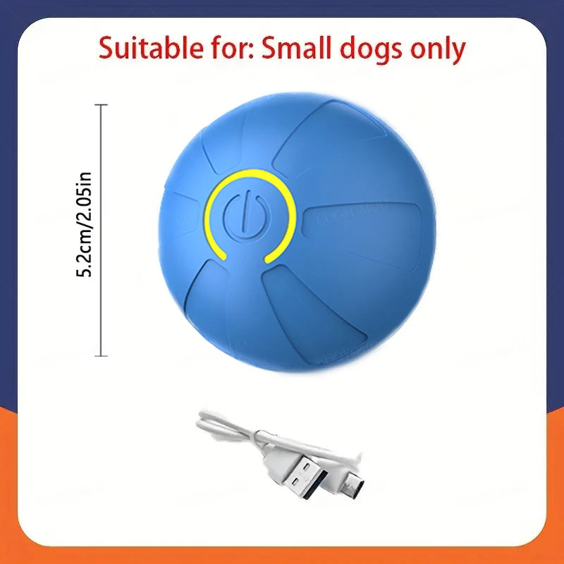 Bola de brinquedo inteligente para cachorro, brinquedo eletrônico interativo automático para animais de estimação, com rolamento, recarregável por USB, que salta para filhotes e cães grandes, brinquedo de mastigar