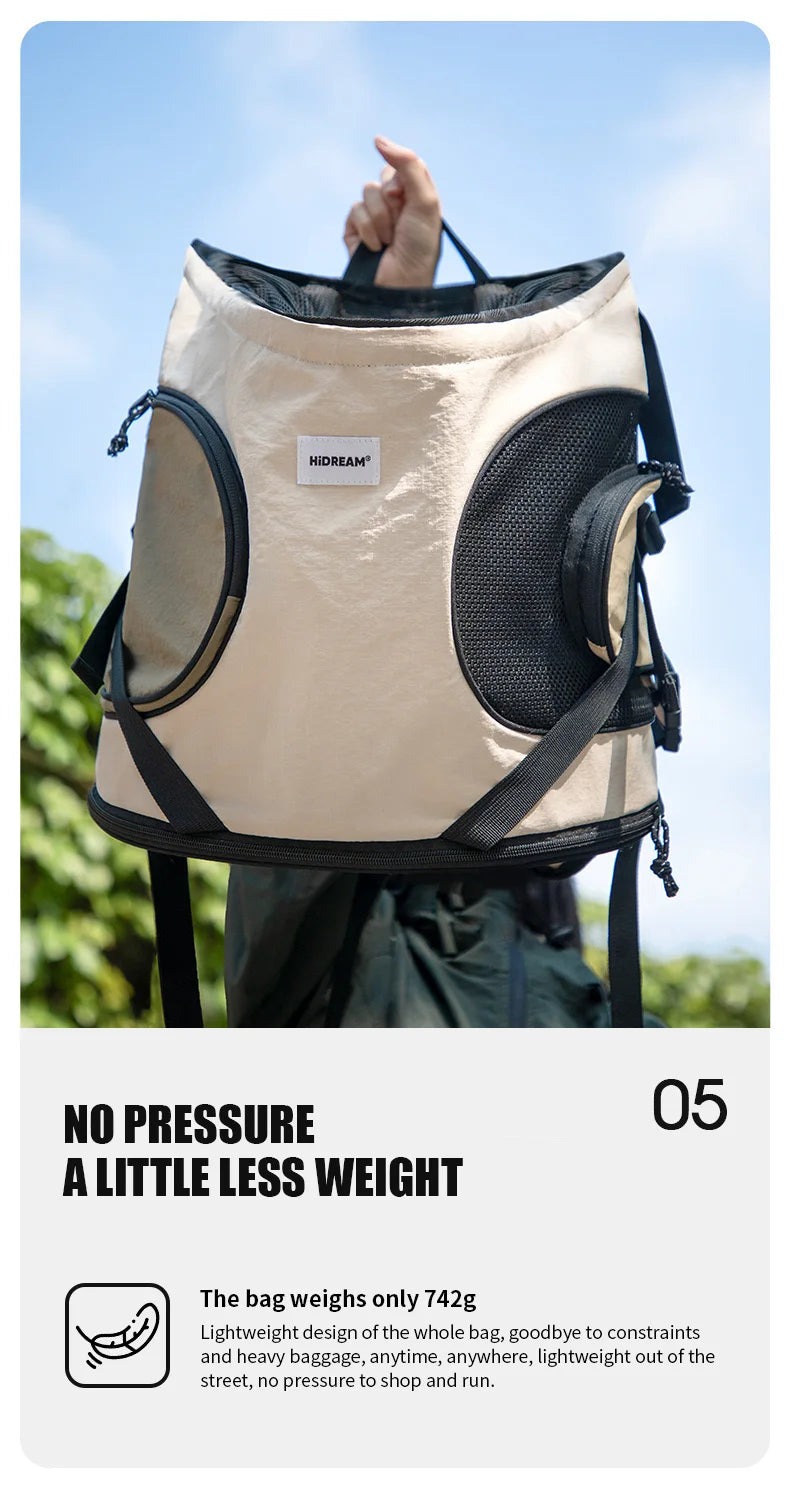 Mochila para transporte frontal de animais de estimação, bolsa de ombro para cães e gatos, bolsa respirável e portátil para áreas externas
