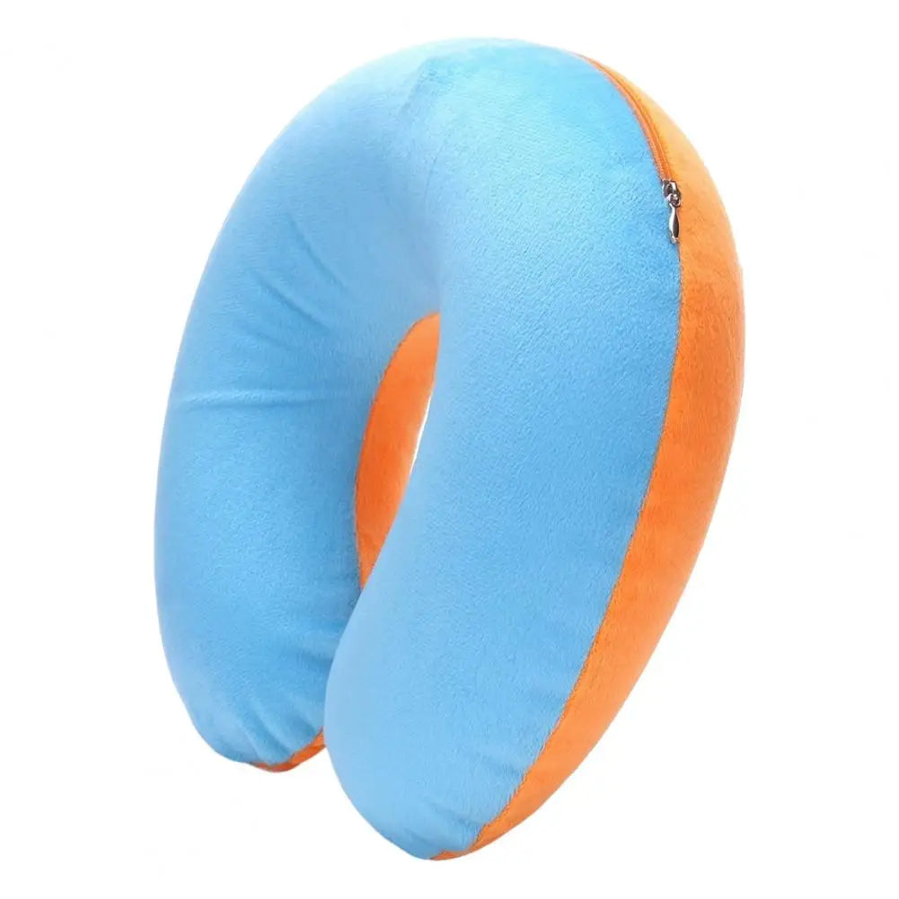 Travesseiro de pescoço em forma de U, travesseiro inflável para alívio da fadiga, travesseiro de viagem, encosto de cabeça para voo, almofada em forma de U para avião