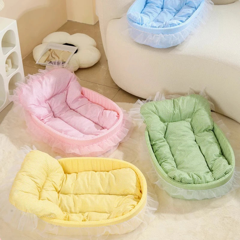 1 peça areia para gatos princesa fofa para todas as estações tapete universal antiaderente sofá cama para cães gatos e cães pequenos e médios suprimentos para animais de estimação