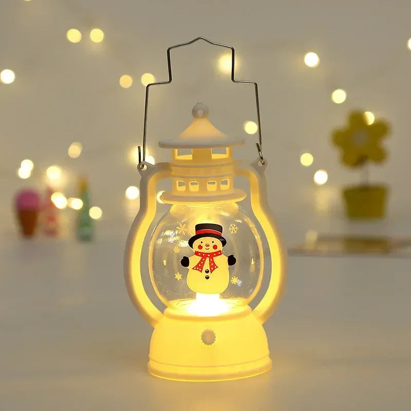 Enfeites de Natal 2025 com lanterna LED a pilhas, decorações de Natal para casa, Natal, Natal, Natal, Natal