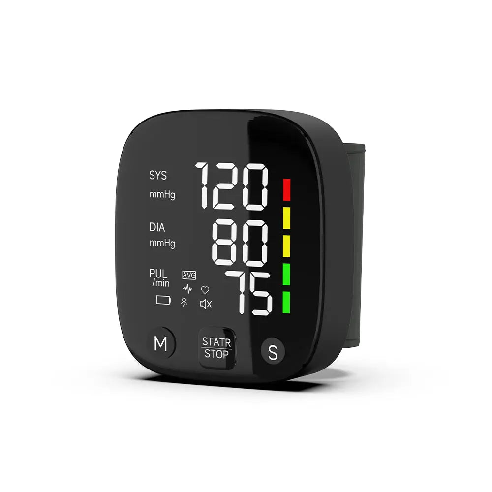 Monitor de pressão arterial digital de pulso recarregável Yongrow Esfigmomanômetro Tonômetro Tensiômetro Medidor de frequência cardíaca Monitor de pressão arterial
