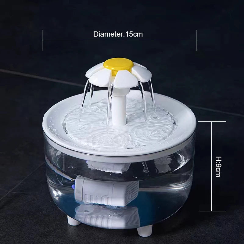 Bebedouro elétrico para gatos com filtro automático USB, tigela de 1200 ml, recirculador, filtro, dispensador de água para gatos