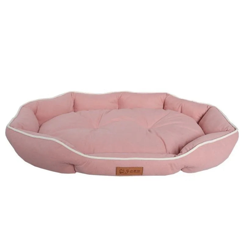 Solid Color Non Slip Soft Breathable High Rebound Dog Golden Fur Shiba Inu Mattress Sleeping Bed Large Dog Pet Bed Pet Supplies