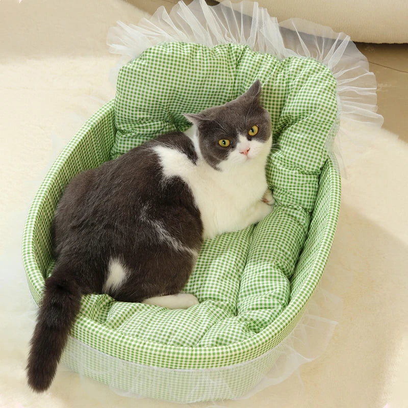 1 peça areia para gatos princesa fofa para todas as estações tapete universal antiaderente sofá cama para cães gatos e cães pequenos e médios suprimentos para animais de estimação