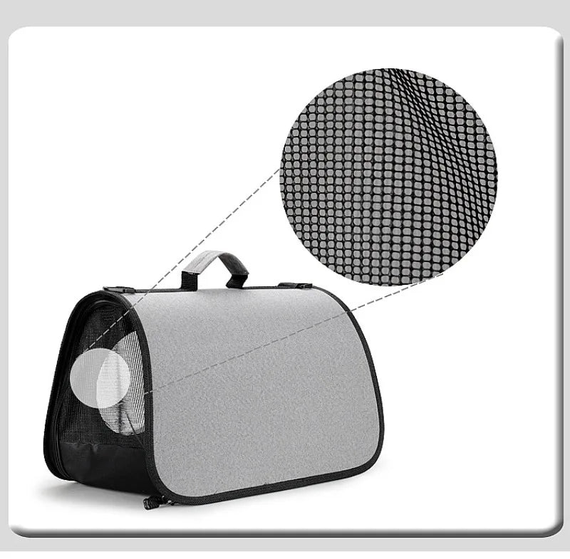 Mochila portátil para animais de estimação para viagens ao ar livre, mochila dobrável transparente para gatos, adequada para cães e gatos, bolsa respirável para viagens