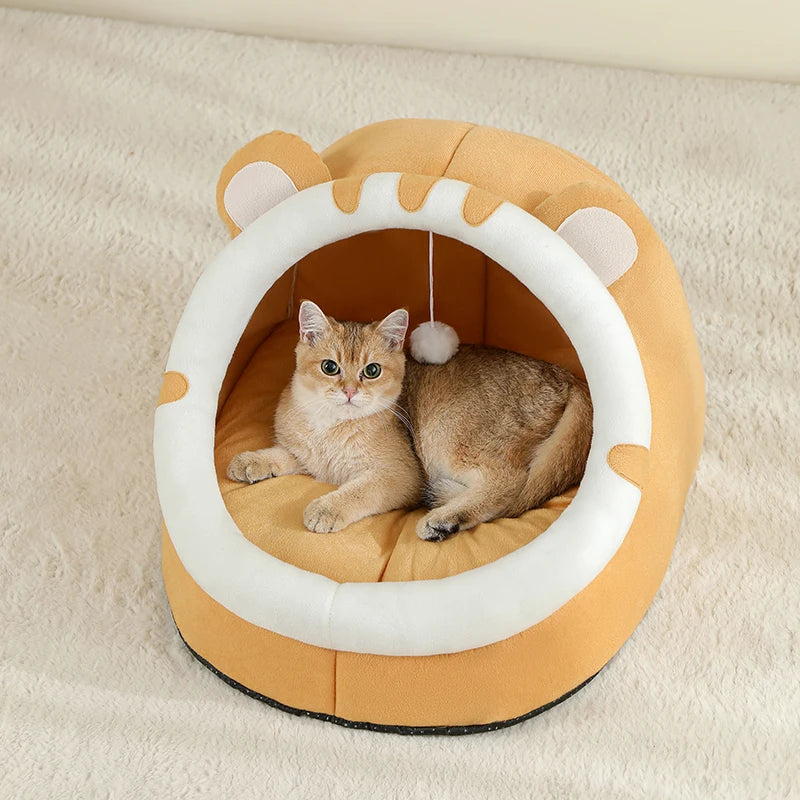 Cama super para gatos, casa quente para animais de estimação, caverna para gatinhos, almofada, casa para gatos, cesta para cães dormirem, tenda, tapete para cães pequenos, suprimentos, cama para gatos