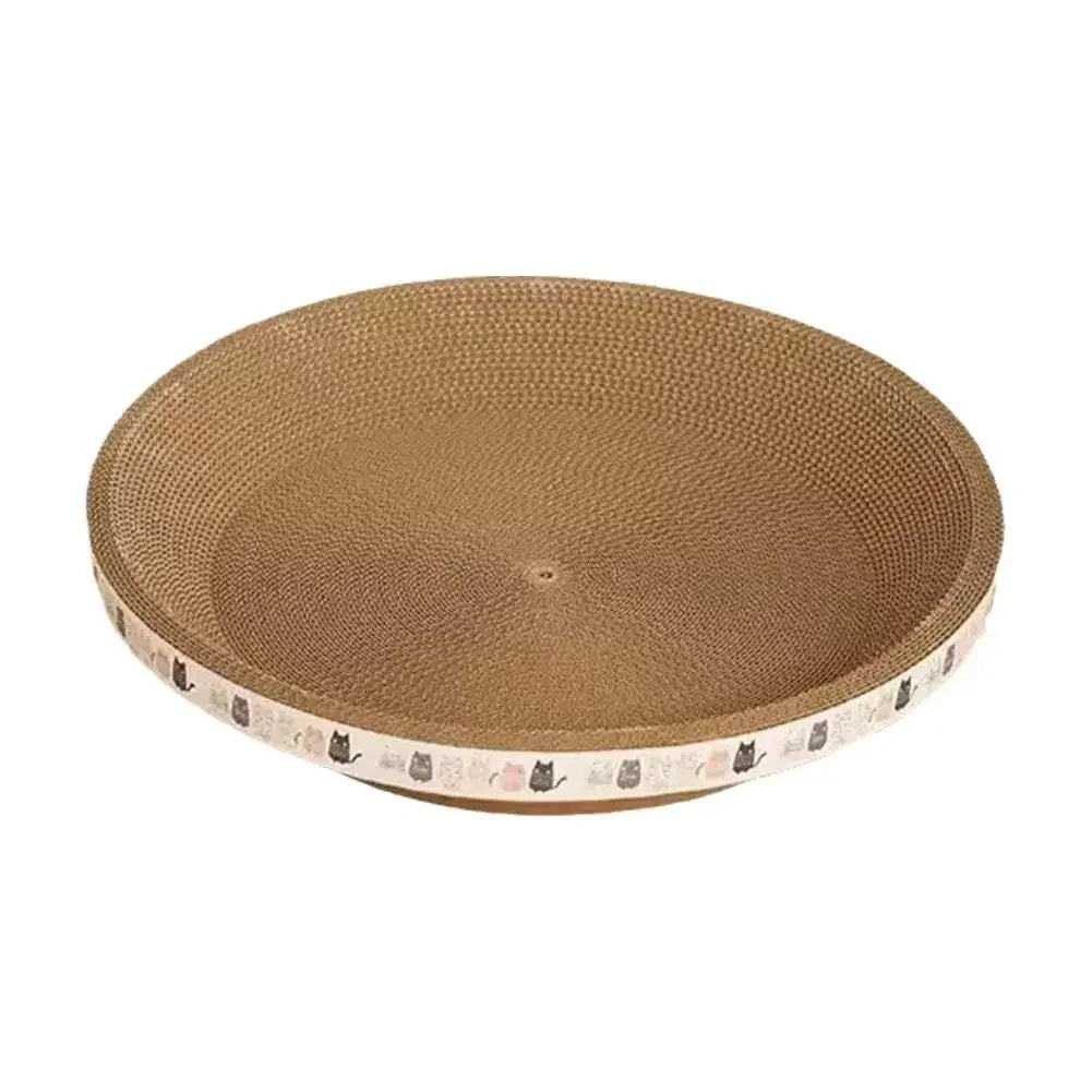 Cat Scratcher Cardboard Cat Scratcher Bed Corrugated Oval Cat Scratch Pad Board Claw Toys for Cats Wear-Resistant Cat Bed Nest