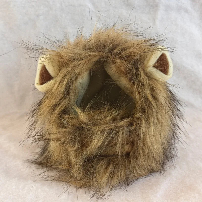 Novos animais de estimação engraçados e fofos, roupas, boné, peruca de gato fofa, juba de leão, fantasia, cosplay, gatinho, cachorro, chapéu com orelhas, artigos para festa chiques