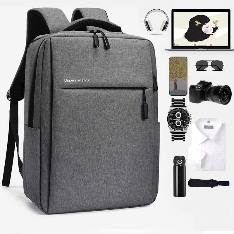 Mochila para laptop 40L durável de 17 polegadas para homens e mulheres com porta de carregador USB e capa para bagagem, bolsa resistente para faculdade para Macbook