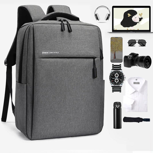 Mochila para laptop 40L durável de 17 polegadas para homens e mulheres com porta de carregador USB e capa para bagagem, bolsa resistente para faculdade para Macbook