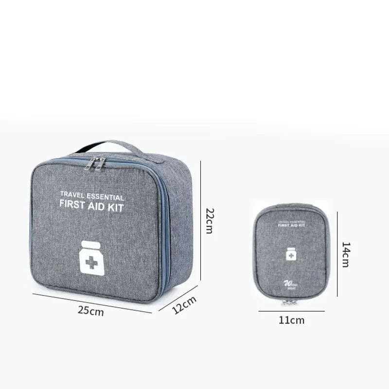 Kit de primeiros socorros para a família, 1 peça, portátil, para viagem, para uso externo, bolsa de armazenamento de medicamentos em camadas, grande capacidade, para uso doméstico