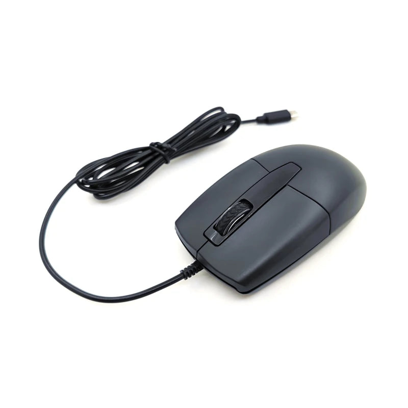 Mouse com fio tipo C, sistema plug and play, leve, portátil, com botão de baixo ruído, para uso em escritório, para negócios e escritório