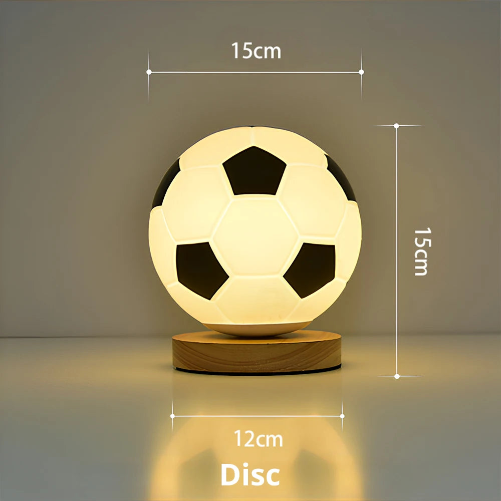 1 peça 3D luz noturna de futebol decoração de mesa de quarto lâmpada de futebol alimentada por bateria presente perfeito para adolescentes decoração lâmpada presentes