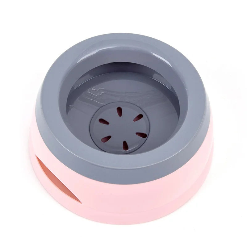 Tigelas flutuantes para cães e gatos, tigelas portáteis de plástico para gatos, tigelas flutuantes que não molham a boca e não derramam água potável, acessórios para cães