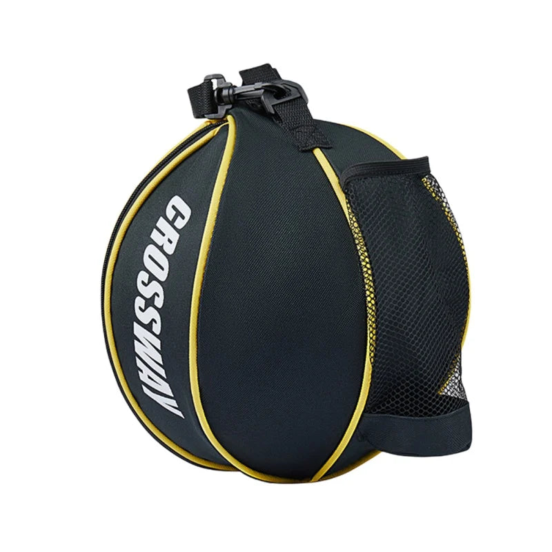 1 peça alça de ombro ajustável 2 bolsos laterais de malha bolsa de basquete bolsa de bola esportiva bolsa de futebol bolsa de ombro suporte transportadora