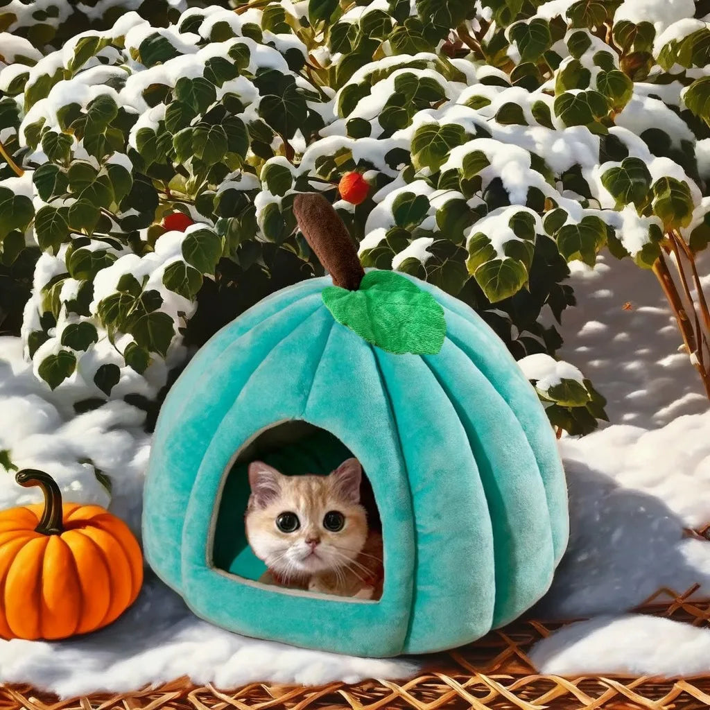 Ninho para gatos, casinha fechada para gatos, ninho para animais de estimação, quente e espesso, ninho para cães com sono profundo, suprimentos para animais de estimação, cama fechada para gatos, tendas para gatos