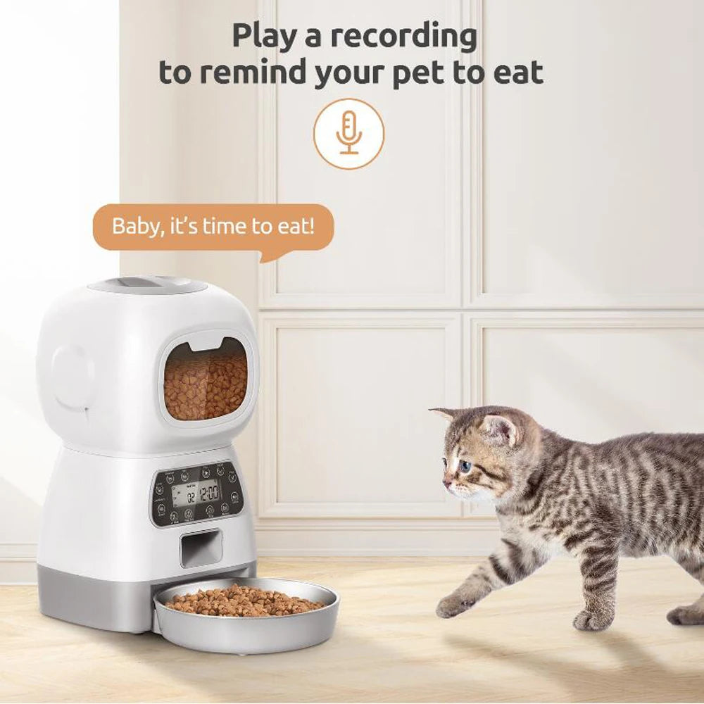 Pet shop online 3.5L Automatic Pet Feeder For Cats WiFi Smart Swirl Slow Dog Feeder With Voice Recorder Large Capacity Timing Cat Food Dispenser