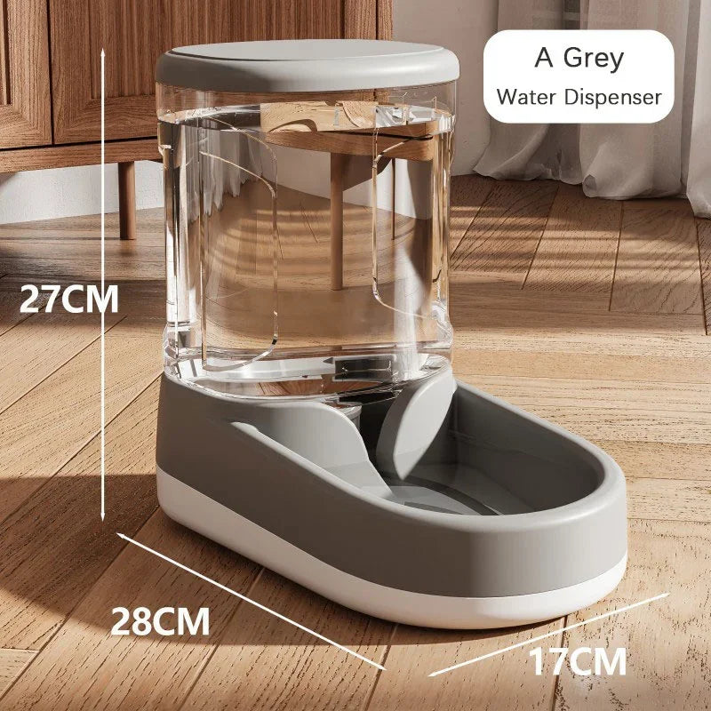 &amp; Cão Gato Alimentador Automático de Gravidade para Animais de Estimação Grande Capacidade Dispositivo de Água Potável Comida para Cães e Gatos Economize Esforço Acessório para Beber Animais de Estimação