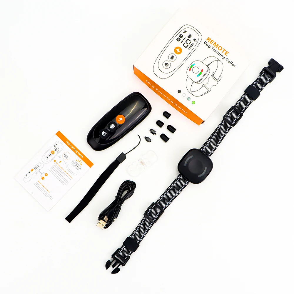 New 800m Electronic Dog Training Collar Remote Control Shock Collar Waterproof Anti Bark Dog Collar with Shock Vibration Sound