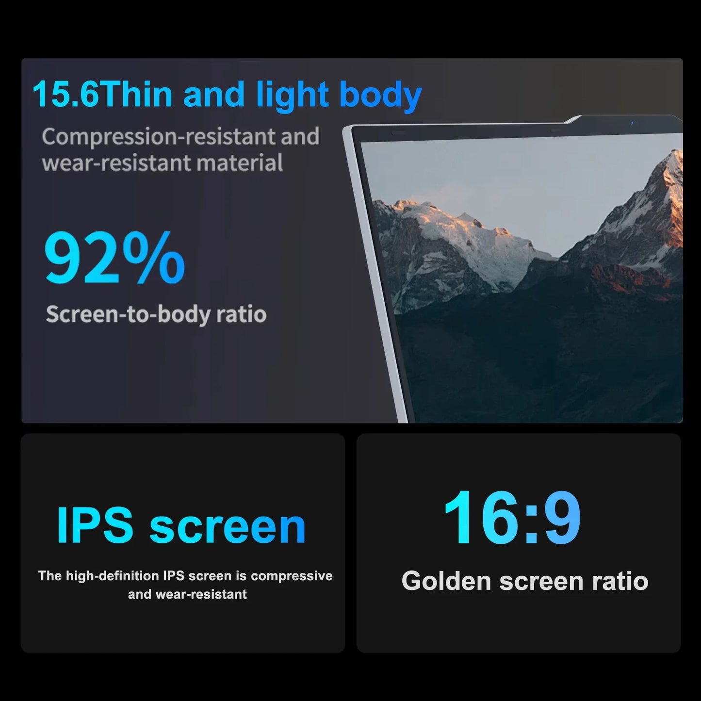 Computador portátil ultrafino Intel Core i7 6500U de 15,6" com Windows 11, 16 GB DDR4, SSD de 1 TB, notebook para jogos com desbloqueio por impressão digital