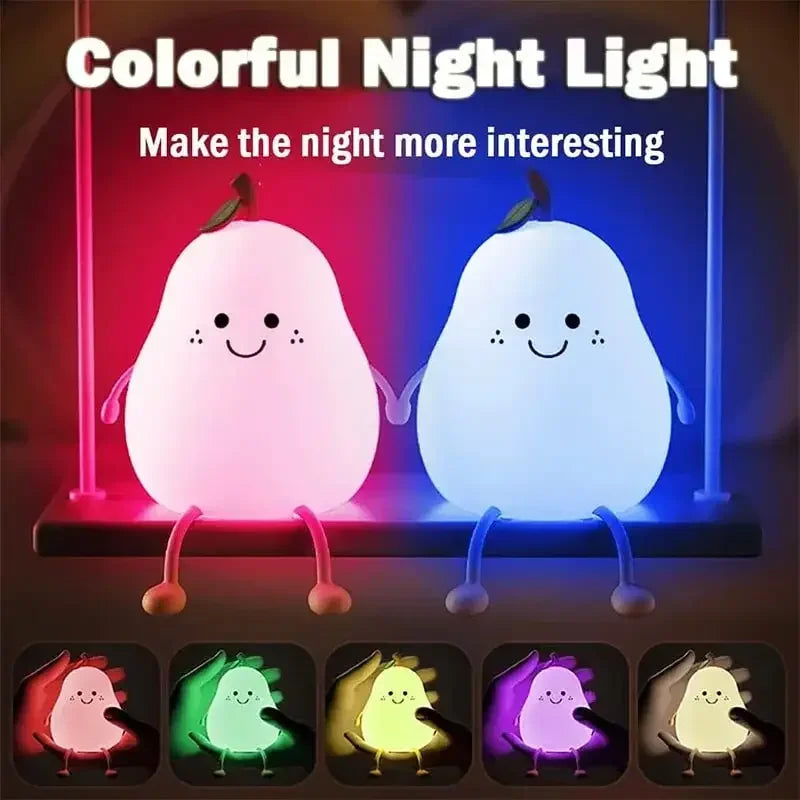 Luz noturna de silicone macio - USB recarregável, controle de toque, lâmpada de cabeceira regulável em 3 níveis para berçário, crianças, bebês e decoração de presentes