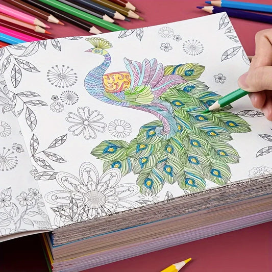 1 cópia aleatória de livro de colorir anti-pressão para adultos