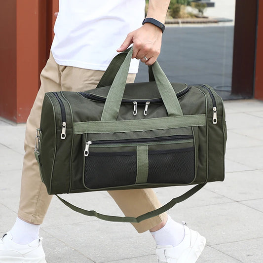 1 bolsa de armazenamento de bagagem de grande capacidade, bolsa de viagem portátil, ombro ou transversal, bolsa de fitness