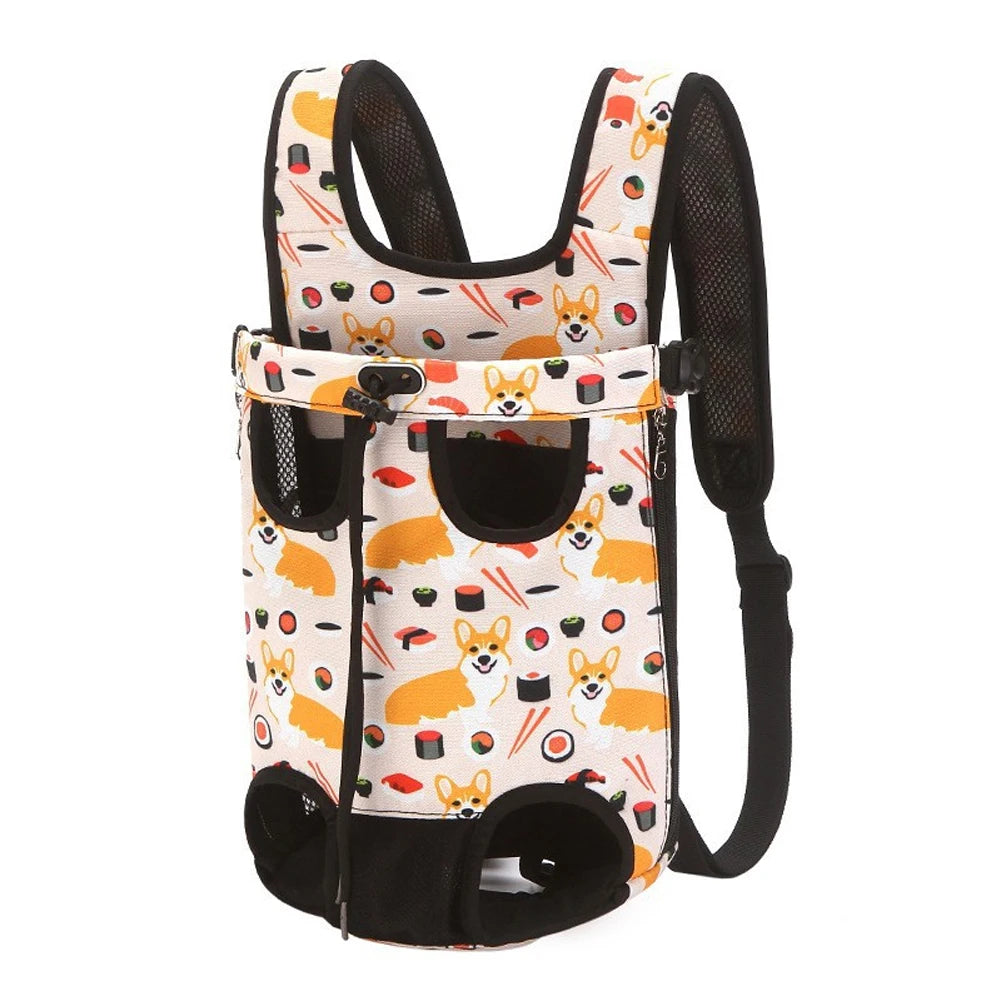 Bolsa de transporte ajustável para gatos, mochila de ombro duplo para animais de estimação, bolsa portátil para viagens ao ar livre, acampamento, caminhada, bolsa para gatos e cachorros