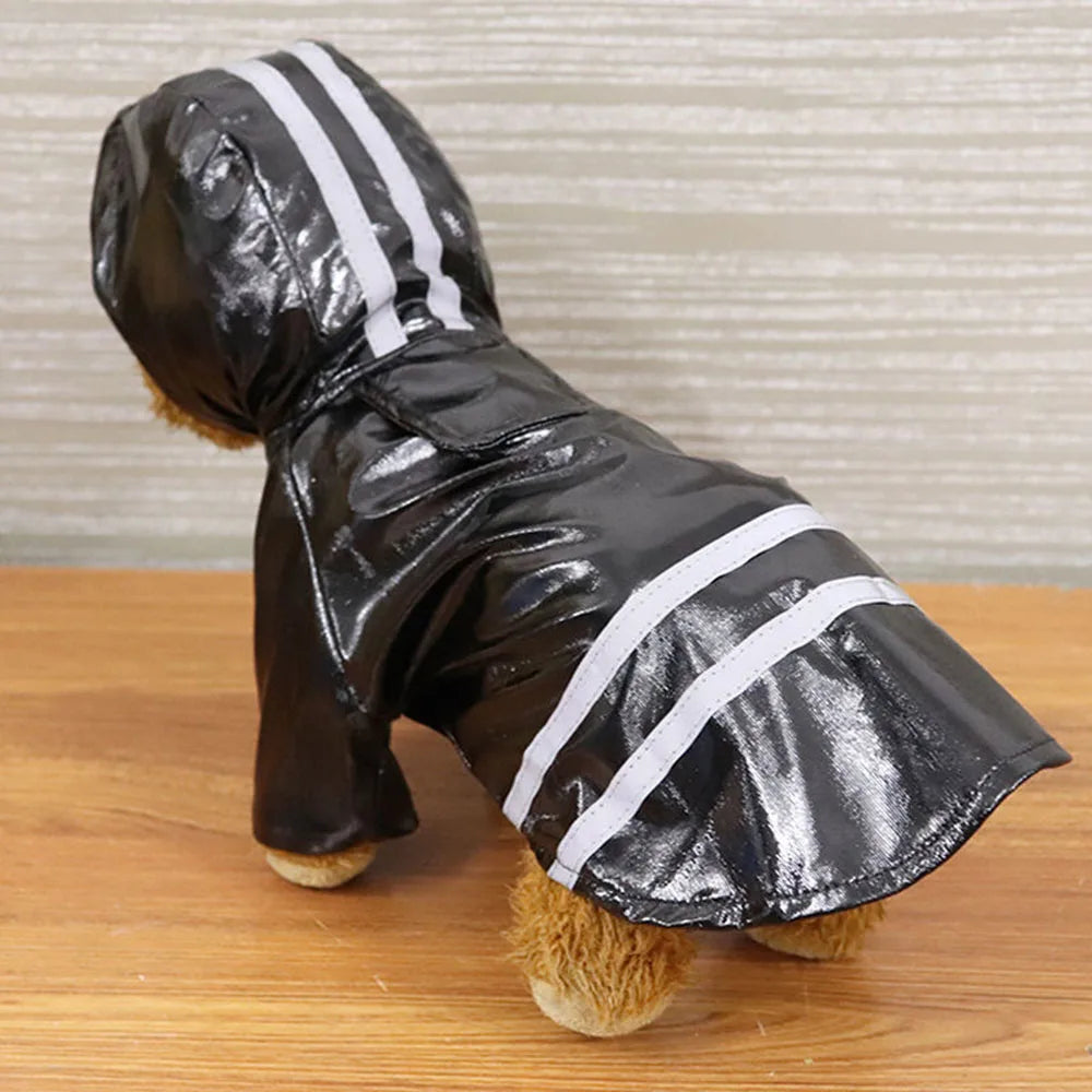 Capa de chuva para cachorro, roupas refletivas para filhotes de estimação, jaqueta de chuva para cachorro pequeno, à prova d'água, yorkshire, poodle, bichon, pomeranian, schnauzer, corgi