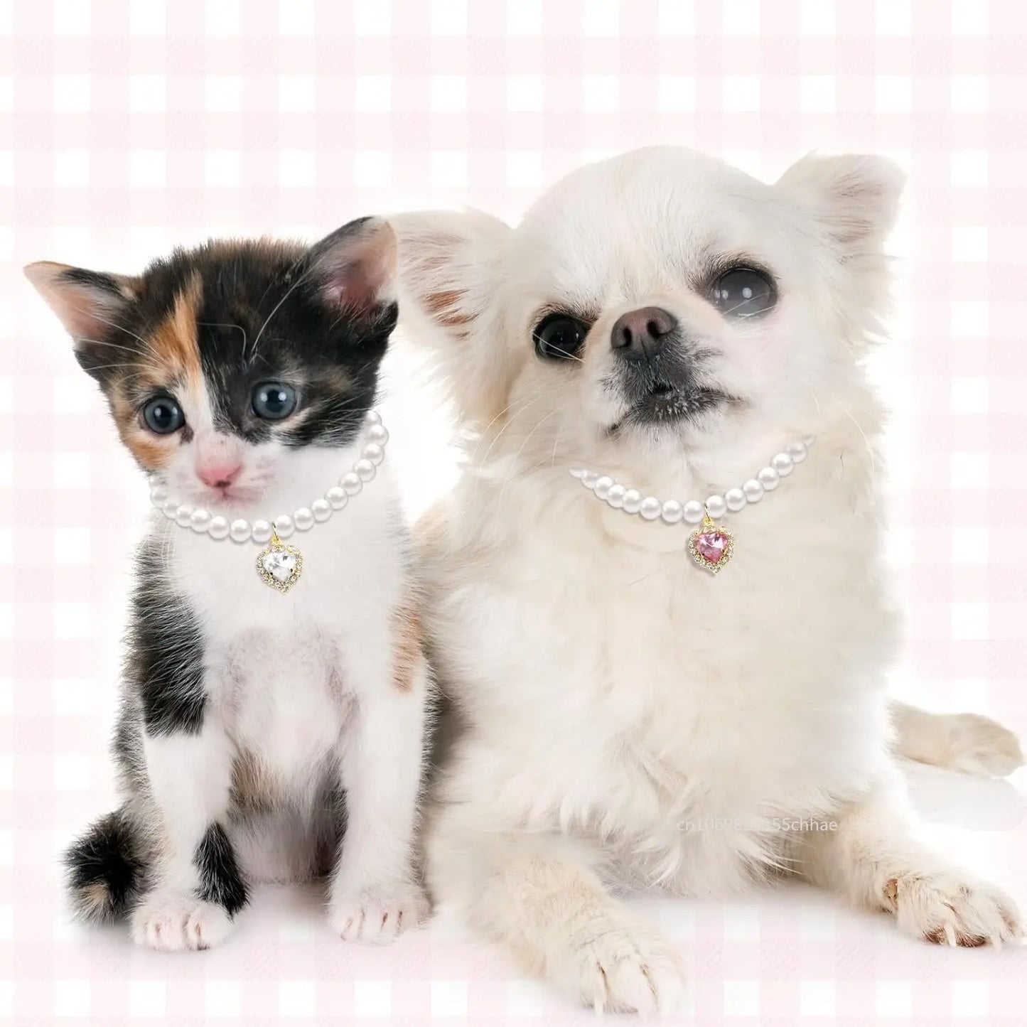Pet Pearl Collar Dog Princess Necklace Cat Jewelry Cute Collar Puppy Accessories Dog Kitten Chain Chihuahua Wedding Jewelry Gift