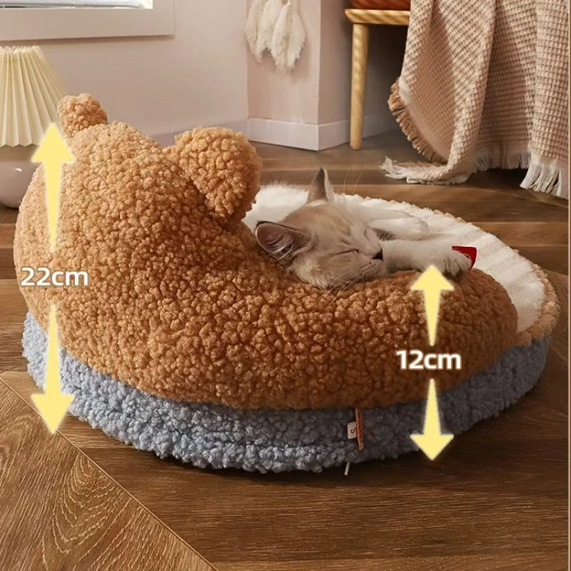 Cama removível para gatos, sofá para cães, almofada para animais de estimação, ninho para gatos, cama para animais de estimação para cães pequenos e médios, cama de pelúcia confortável para filhotes, suprimentos para animais de estimação