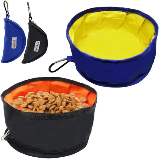 Alimentador portátil para animais de estimação, tigela dobrável e conveniente para alimentação de água para cães, filhotes e gatos, tigela dobrável para áreas externas, suprimentos para animais de estimação