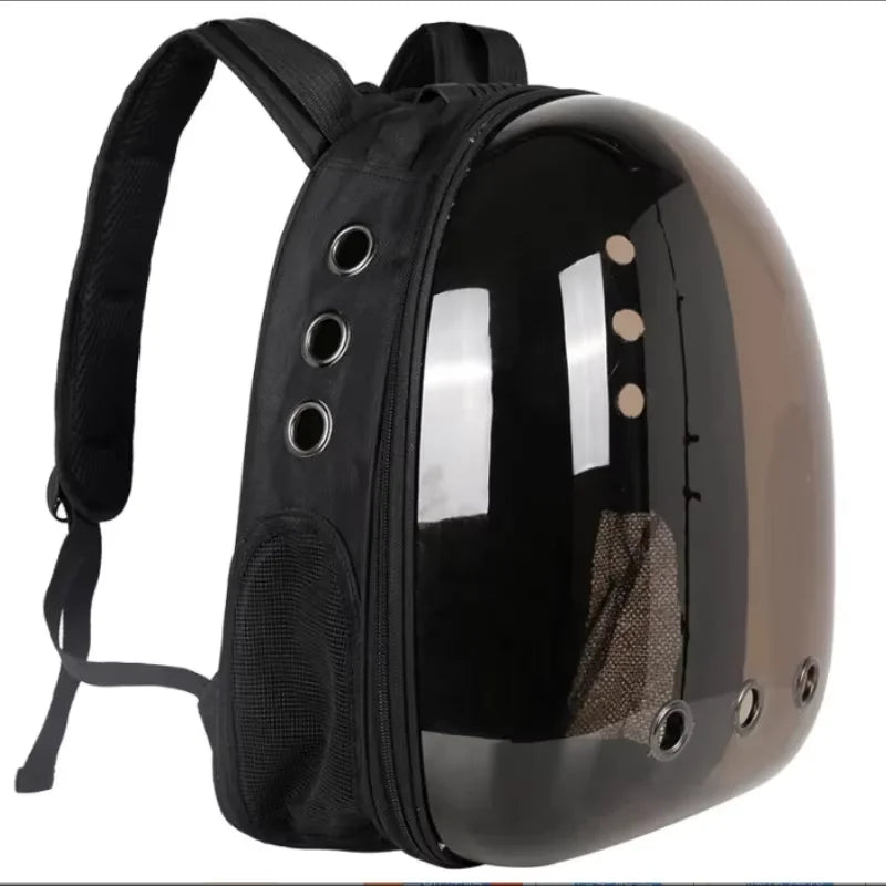 Mochila de transporte para animais de estimação, bolsa de viagem para gatos, transparente, respirável, para viagem