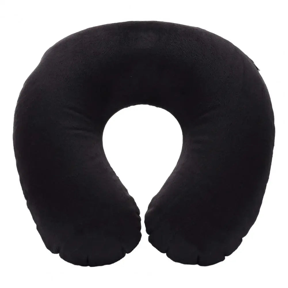 Travesseiro de pescoço em forma de U, travesseiro inflável para alívio da fadiga, travesseiro de viagem, encosto de cabeça para voo, almofada em forma de U para avião