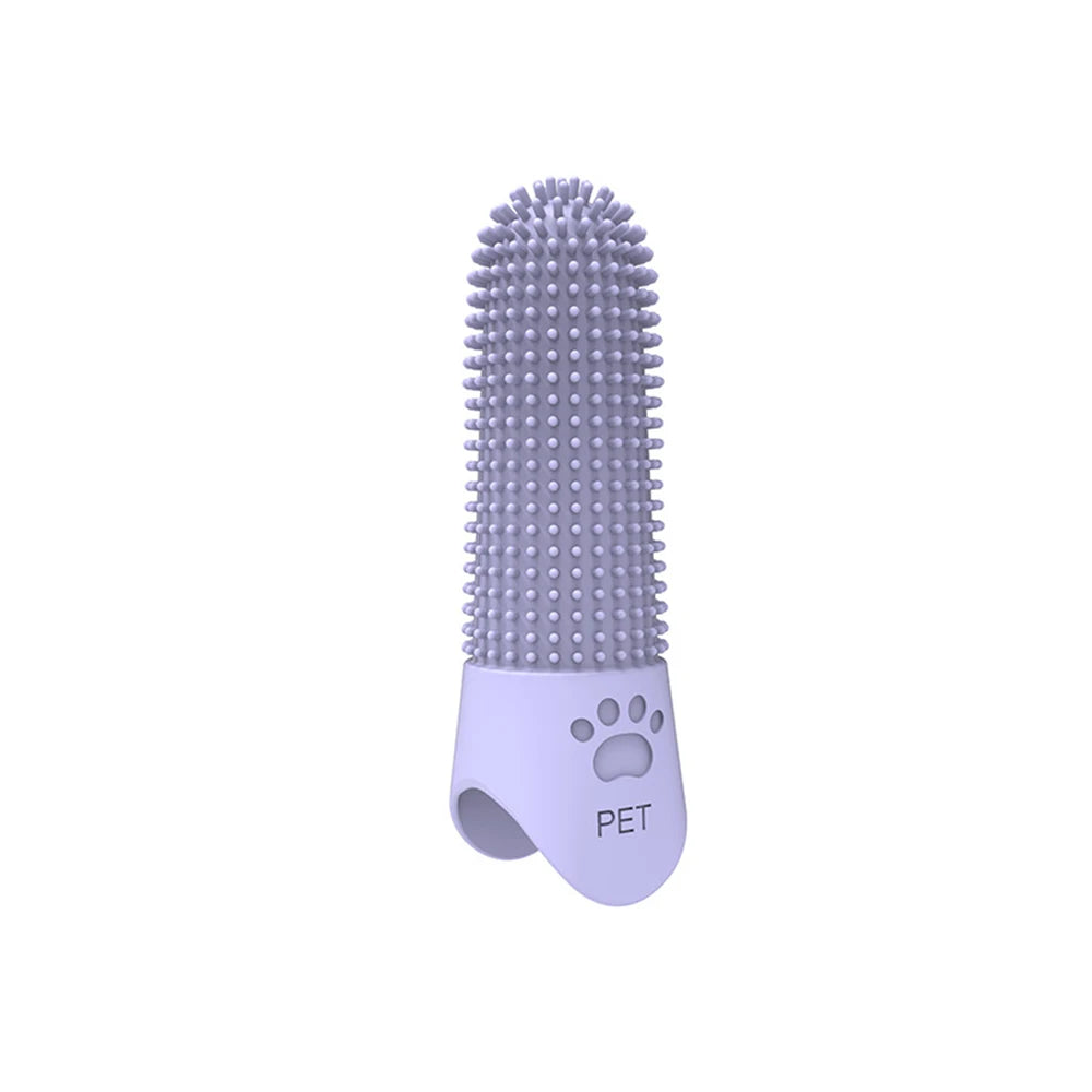 Escovas de dentes de silicone para limpeza de dentes de animais de estimação para cães e gatos, limpeza e remoção de tártaro e pedras.
