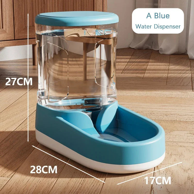 &amp; Cão Gato Alimentador Automático de Gravidade para Animais de Estimação Grande Capacidade Dispositivo de Água Potável Comida para Cães e Gatos Economize Esforço Acessório para Beber Animais de Estimação