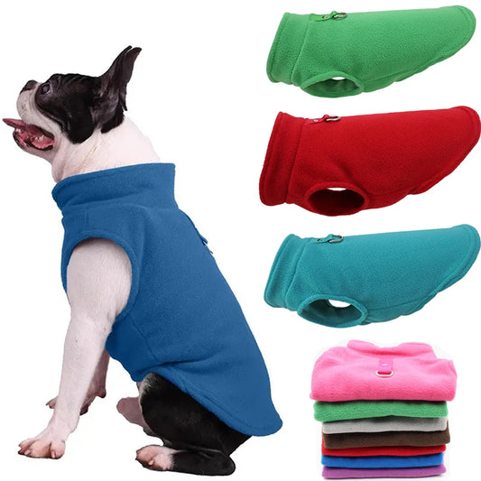 Roupas de inverno quentes de lã para cães, jaqueta macia para animais de estimação, colete com argola em D para filhotes pequenos, casaco para gatos, chihuahua, buldogue francês, fantasia de pug