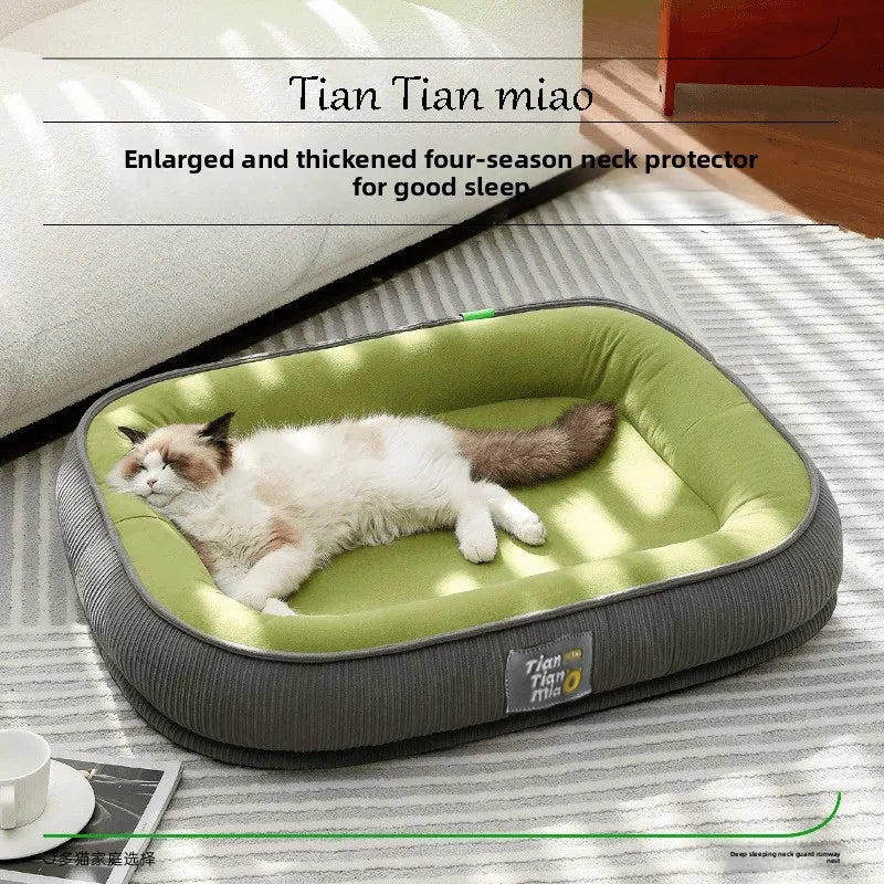 Cat and dog bed, dog mat, removable and washable sleeping mat, small and medium-sized dog pet sofa, cat bed